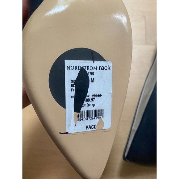 Amalfi by Rangoni BNWT "Paco" navy blue block heel NEW pointed toe pump classic - Picture 8 of 10